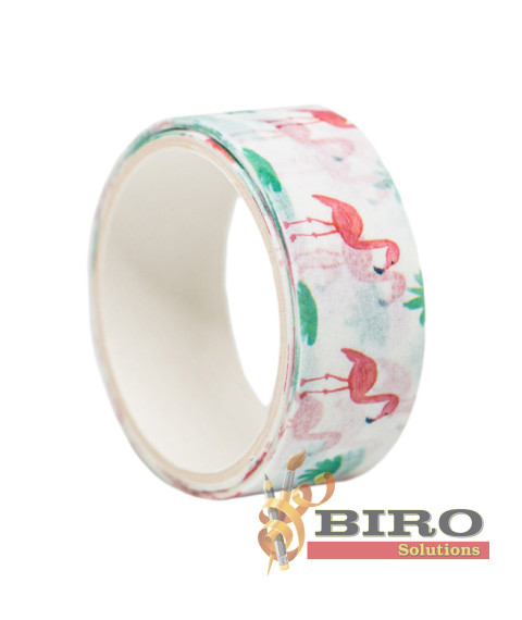 Set bandă adezivă decorativă "Flamingo", 10 rolls x 2 m